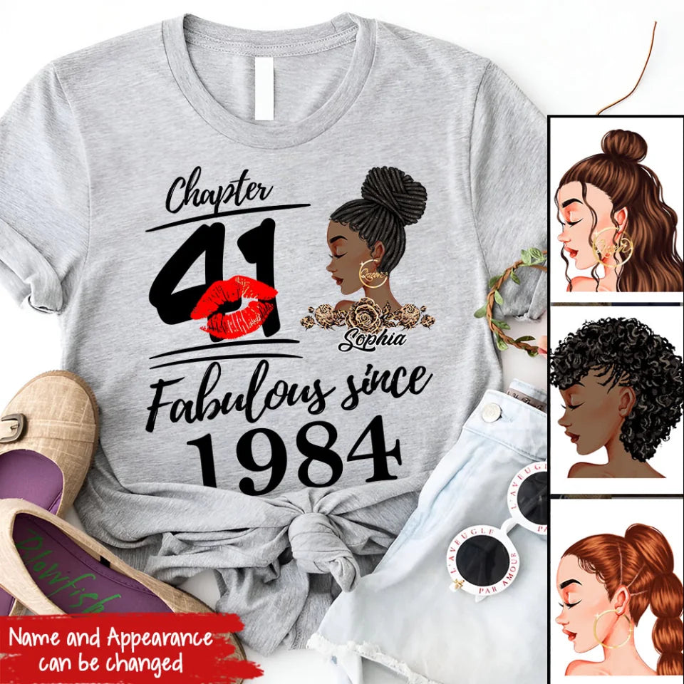 41st Birthday Shirts, Custom Birthday Shirts, Turning 41 Shirt, Gifts For Women Turning 41, 41 And Fabulous Shirt, 1984 Shirt, 41st Birthday Shirts For Her