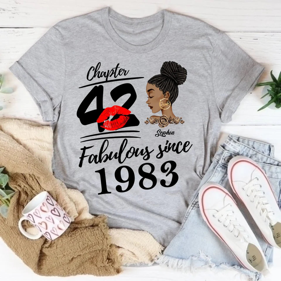 42nd Birthday Shirts, Custom Birthday Shirts, Turning 42 Shirt, Gifts For Women Turning 42, 42 And Fabulous Shirt, 1983 Shirt, 42nd Birthday Shirts For Her