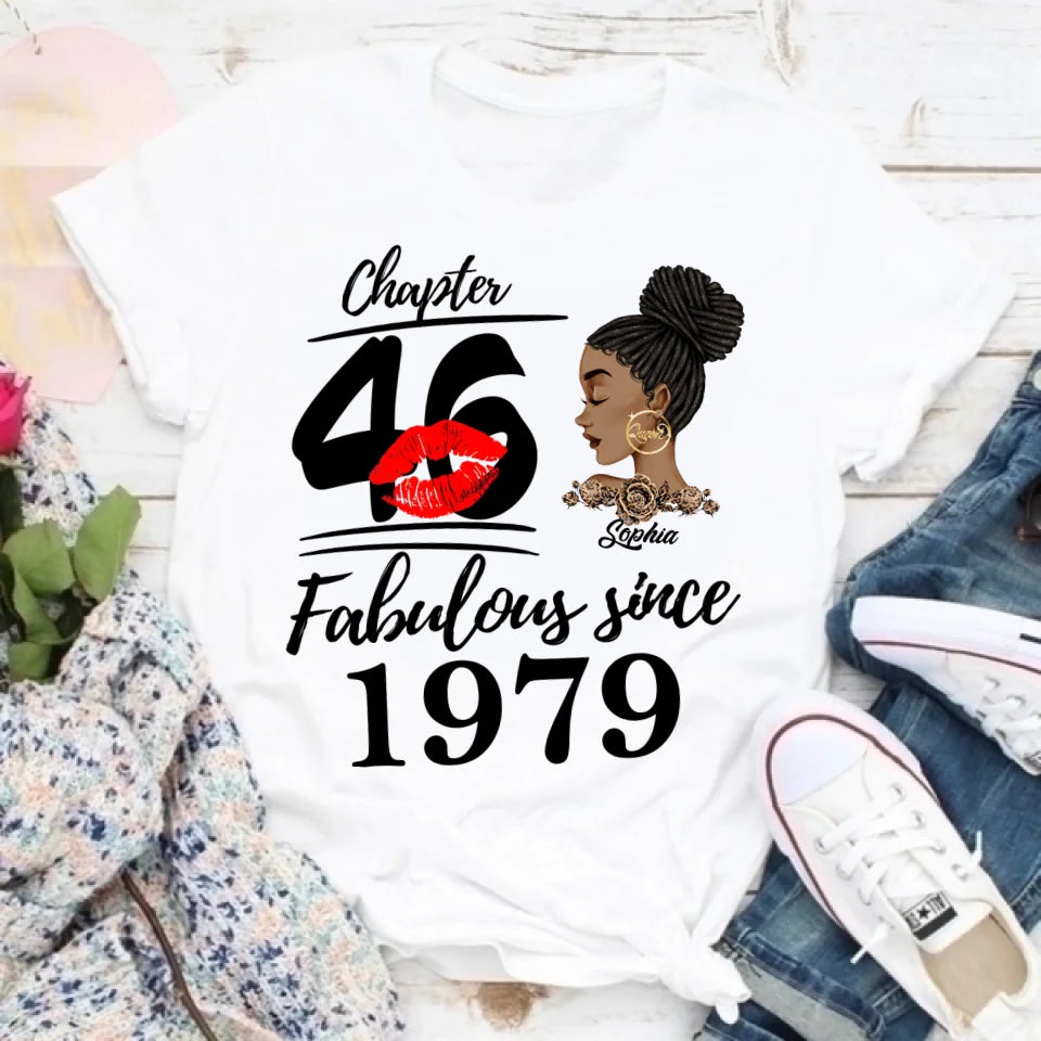46th Birthday Shirts, Custom Birthday Shirts, Turning 46 Shirt, Gifts For Women Turning 46, 46 And Fabulous Shirt, 1979 Shirt, 46th Birthday Shirts For Her