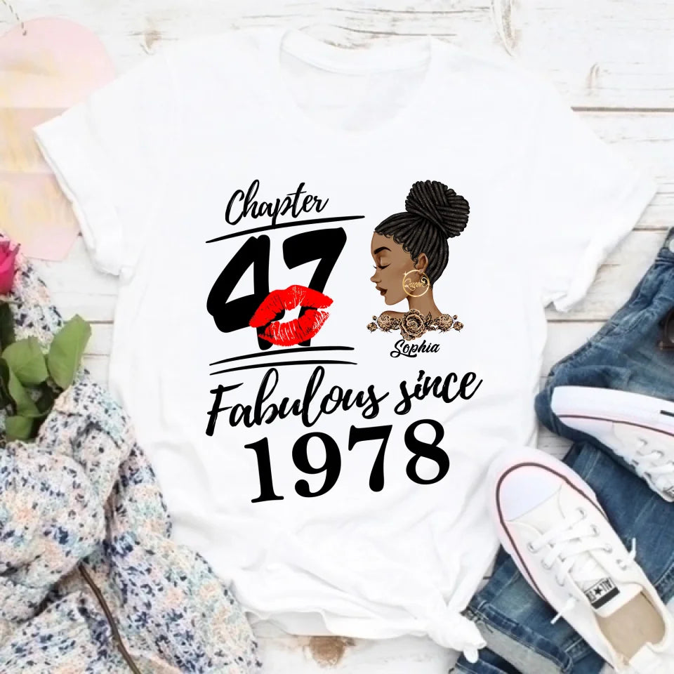 47th Birthday Shirts, Custom Birthday Shirts, Turning 47 Shirt, Gifts For Women Turning 47, 47 And Fabulous Shirt, 1978 Shirt, 47th Birthday Shirts For Her, It&#39;s My 47 Birthday