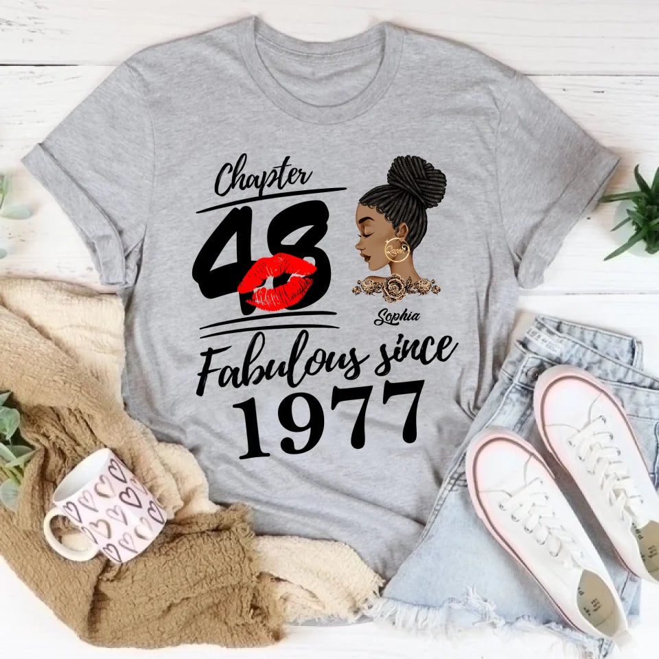 48th Birthday Shirts, Custom Birthday Shirts, Turning 48 Shirt, Gifts For Women Turning 48, 48 And Fabulous Shirt, 1977 Shirt, 47th Birthday Shirts For Her, It&#39;s My 48 Birthday