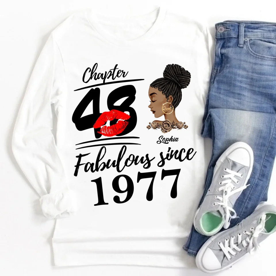 48th Birthday Shirts, Custom Birthday Shirts, Turning 48 Shirt, Gifts For Women Turning 48, 48 And Fabulous Shirt, 1977 Shirt, 47th Birthday Shirts For Her, It&#39;s My 48 Birthday