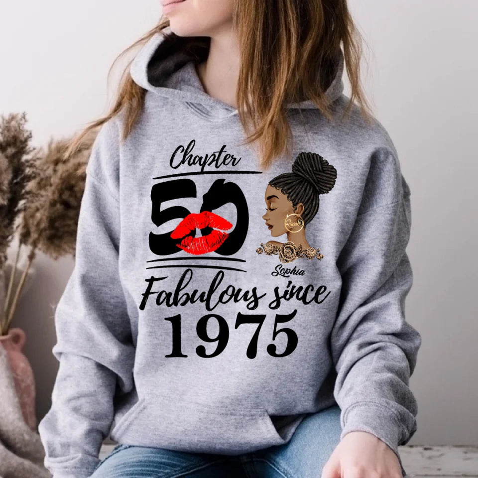 50th Birthday Shirts, Custom Birthday Shirts, Turning 50 Shirt, Gifts For Women Turning 50, 50 And Fabulous Shirt, 1975 Shirt, 50th Birthday Shirts For Her