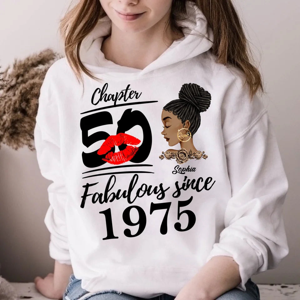 50th Birthday Shirts, Custom Birthday Shirts, Turning 50 Shirt, Gifts For Women Turning 50, 50 And Fabulous Shirt, 1975 Shirt, 50th Birthday Shirts For Her