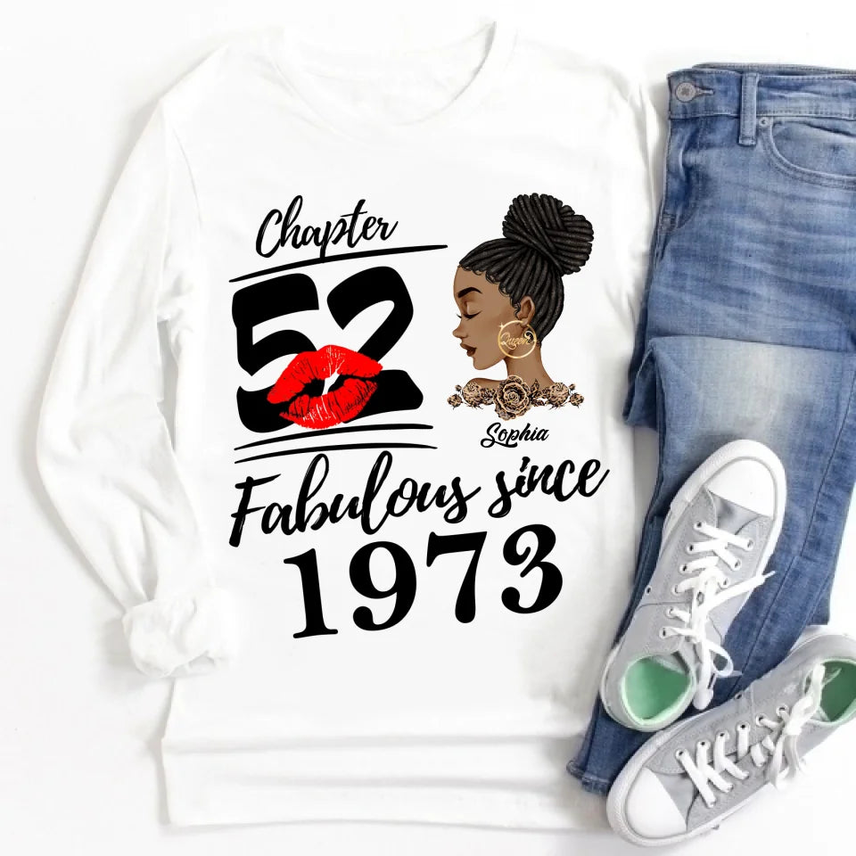 52nd Birthday Shirts, Custom Birthday Shirts, Turning 52 Shirt, Gifts For Women Turning 52, 52 And Fabulous Shirt, 1973 Shirt, 52nd Birthday Shirts For Her