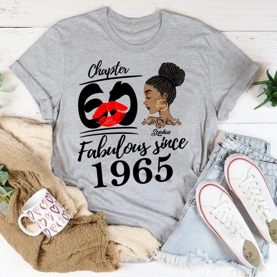 60th Birthday Shirts, Custom Birthday Shirts, Turning 60 Shirt, Gifts For Women Turning 60, 60 And Fabulous Shirt, 1965 Shirt, 60th Birthday Shirts For Her