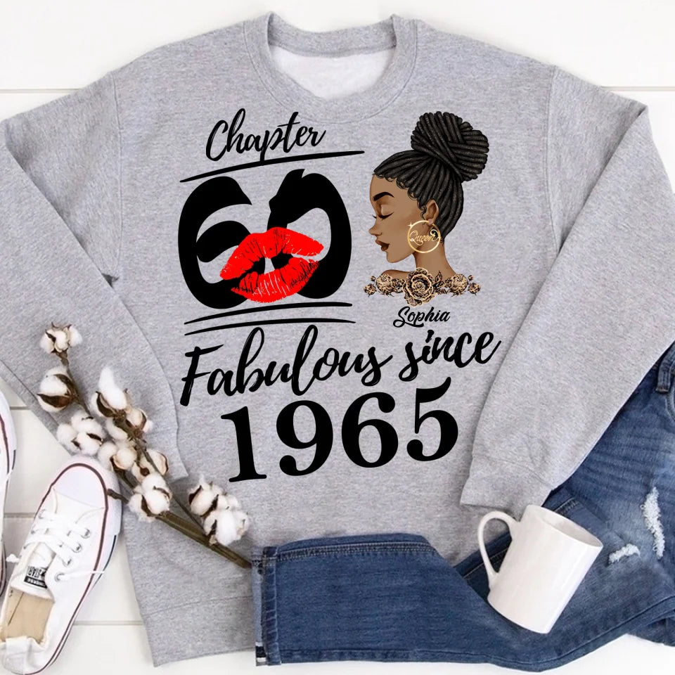 60th Birthday Shirts, Custom Birthday Shirts, Turning 60 Shirt, Gifts For Women Turning 60, 60 And Fabulous Shirt, 1965 Shirt, 60th Birthday Shirts For Her