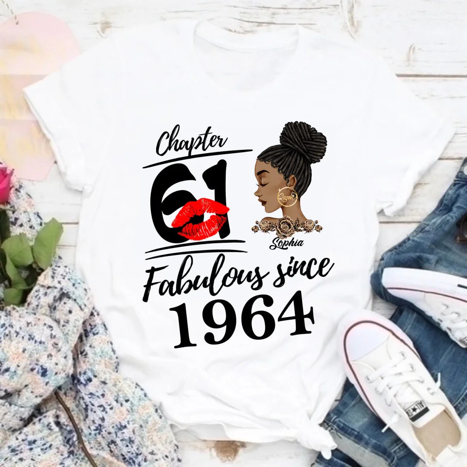 61th Birthday Shirts, Custom Birthday Shirts, Turning 61 Shirt For Women, Turning 61 And Fabulous Shirt, 1964 Shirt, Best Gifts For Women Turning 61