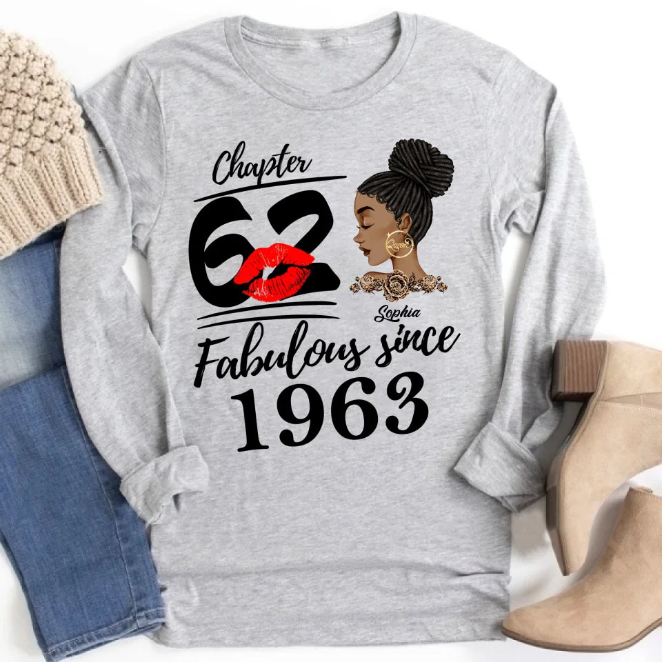 62nd Birthday Shirts, Custom Birthday Shirts, Turning 62 Shirt For Women, Turning 62 And Fabulous Shirt, 1963 Shirt, Best Gifts For Women Turning 62