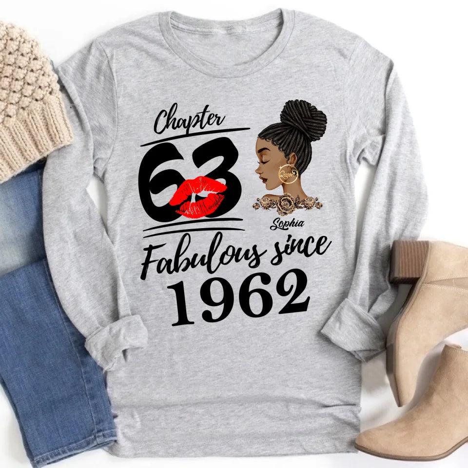 63rd Birthday Shirts, Custom Birthday Shirts, Turning 63 Shirt For Women, Turning 63 And Fabulous Shirt, 1962 Shirt, Best Gifts For Women Turning 63