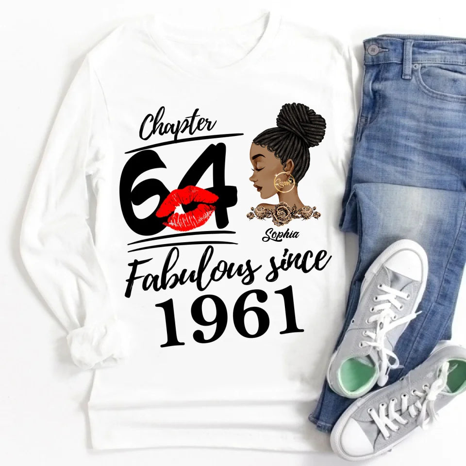 64th Birthday Shirts, Custom Birthday Shirts, Turning 64 Shirt For Women, Turning 64 And Fabulous Shirt, 1961 Shirt, Best Gifts For Women Turning 64