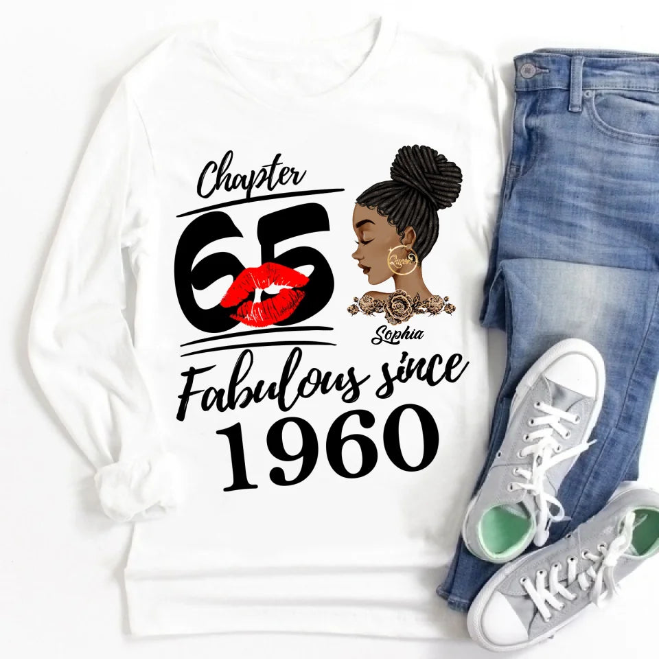 65th Birthday Shirts, Custom Birthday Shirts, Turning 65 Shirt For Women, Turning 65 And Fabulous Shirt, 1960 Shirt, Best Gifts For Women Turning 65