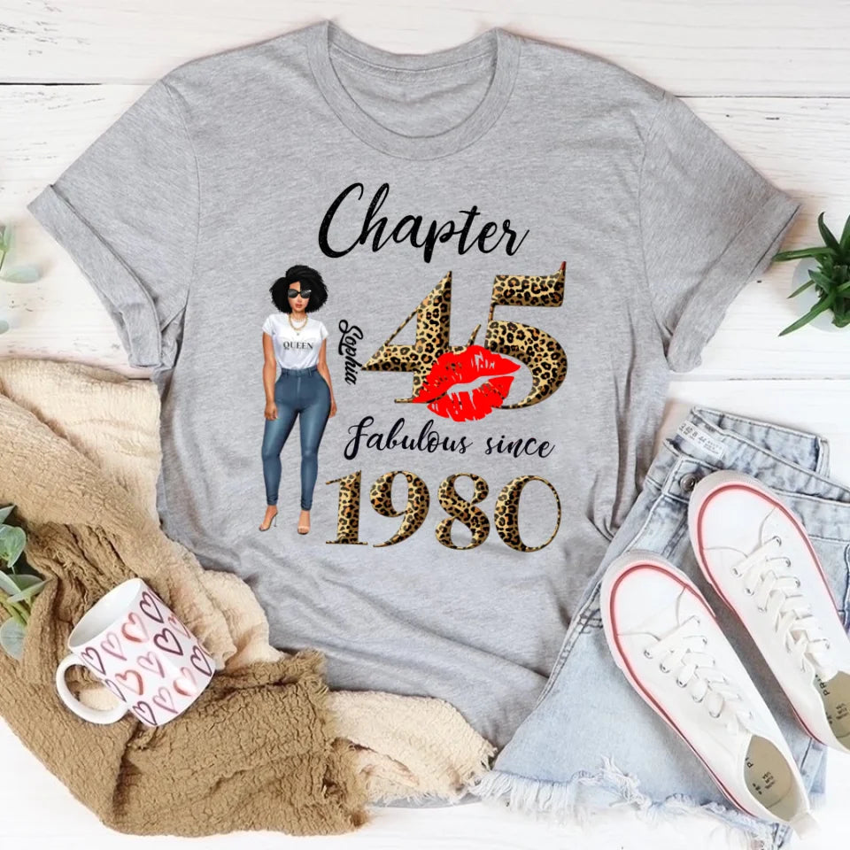 45th birthday shirts for her, Personalised 45th birthday gifts, 1980 t shirt, 45 and fabulous shirt, 45th birthday shirt ideas, gift ideas 45th birthday woman