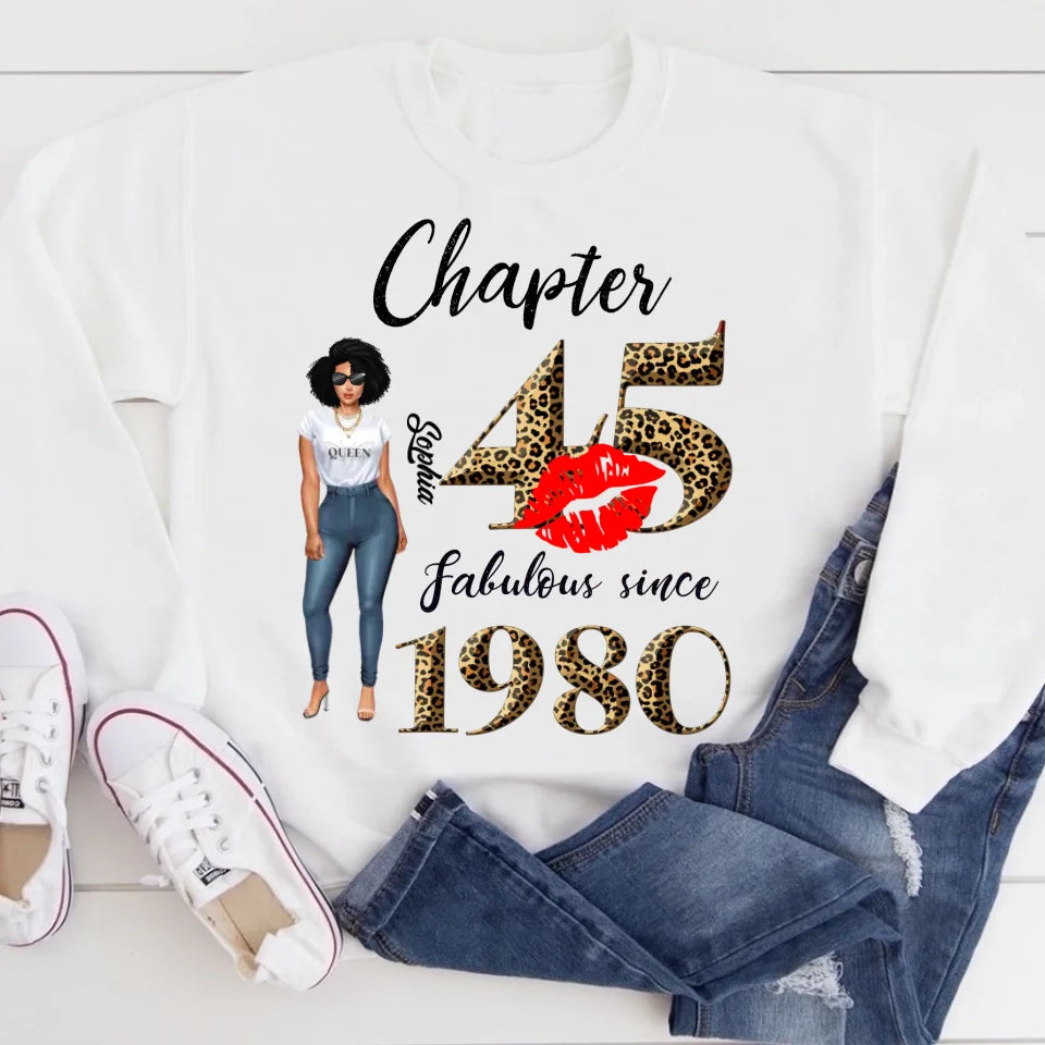 45th birthday shirts for her, Personalised 45th birthday gifts, 1980 t shirt, 45 and fabulous shirt, 45th birthday shirt ideas, gift ideas 45th birthday woman