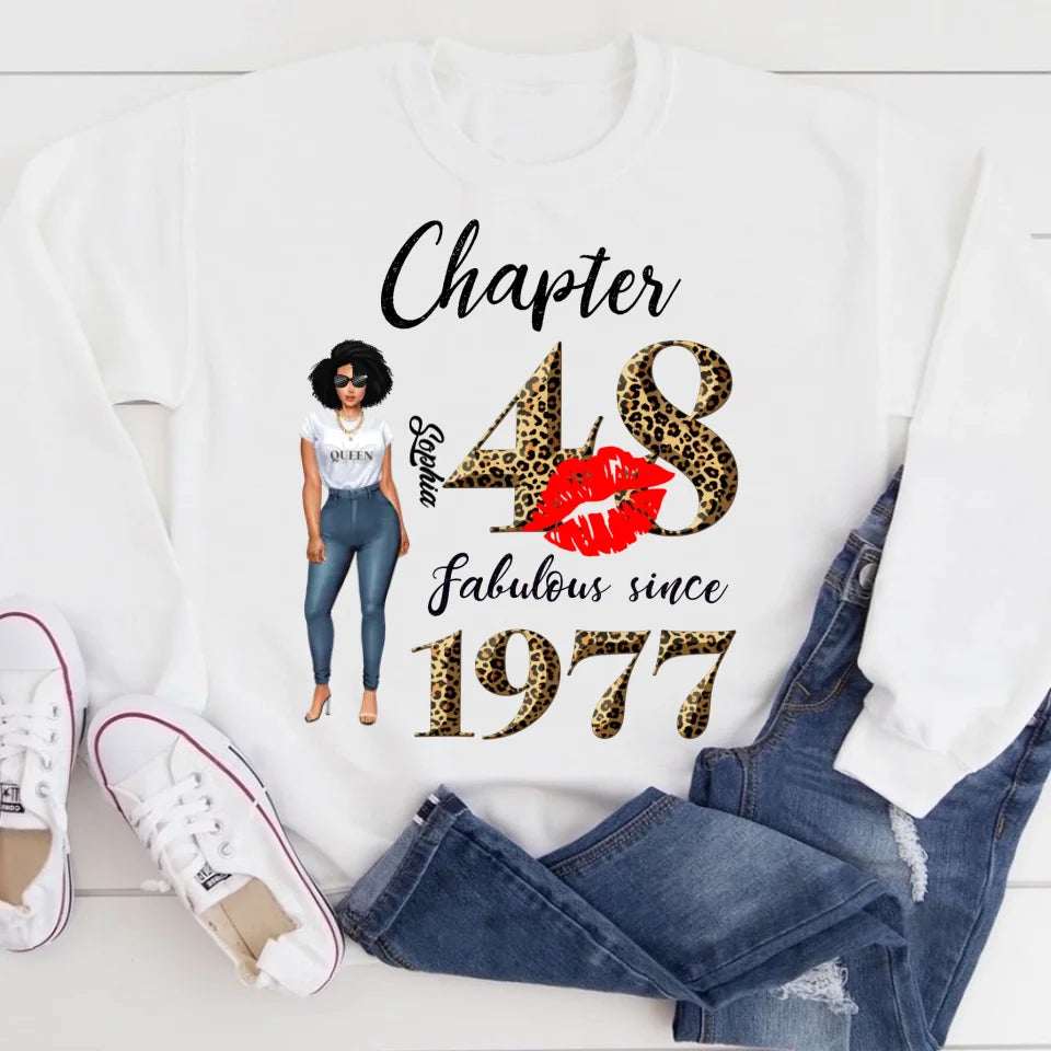 48th birthday shirts for her, Personalised 48th birthday gifts, 1977 t shirt, 48 and fabulous shirt, 48th birthday shirt ideas, gift ideas 48th birthday woman