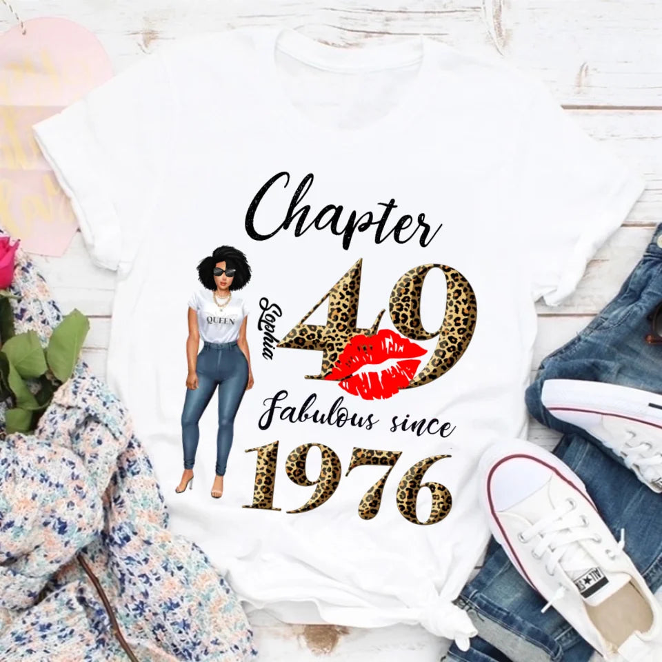 49th birthday shirts for her, Personalised 49th birthday gifts, 1976 t shirt, 49 and fabulous shirt, 49th birthday shirt ideas, gift ideas 49th birthday woman