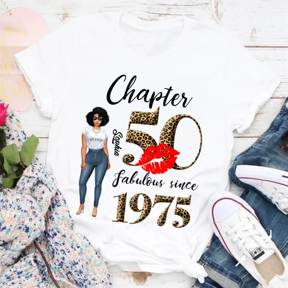 Personalised Birthday Gifts, 1975 T Shirt, 50 And Fabulous Shirt, 50th Birthday Shirt Ideas, Gift Ideas 50th Birthday Woman