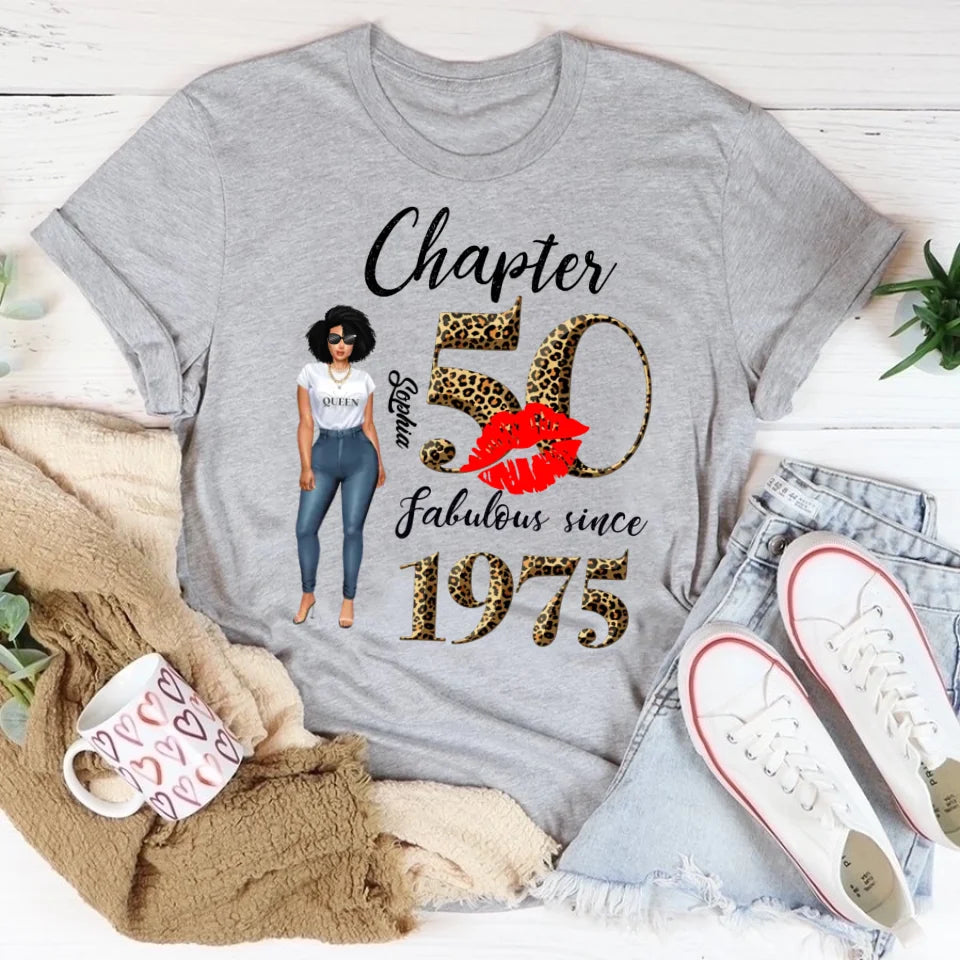 Personalised Birthday Gifts, 1975 T Shirt, 50 And Fabulous Shirt, 50th Birthday Shirt Ideas, Gift Ideas 50th Birthday Woman