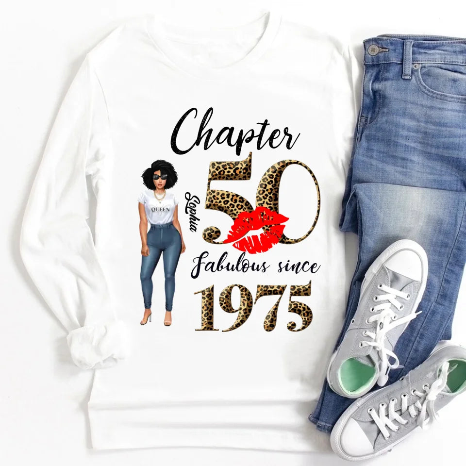 Personalised Birthday Gifts, 1975 T Shirt, 50 And Fabulous Shirt, 50th Birthday Shirt Ideas, Gift Ideas 50th Birthday Woman