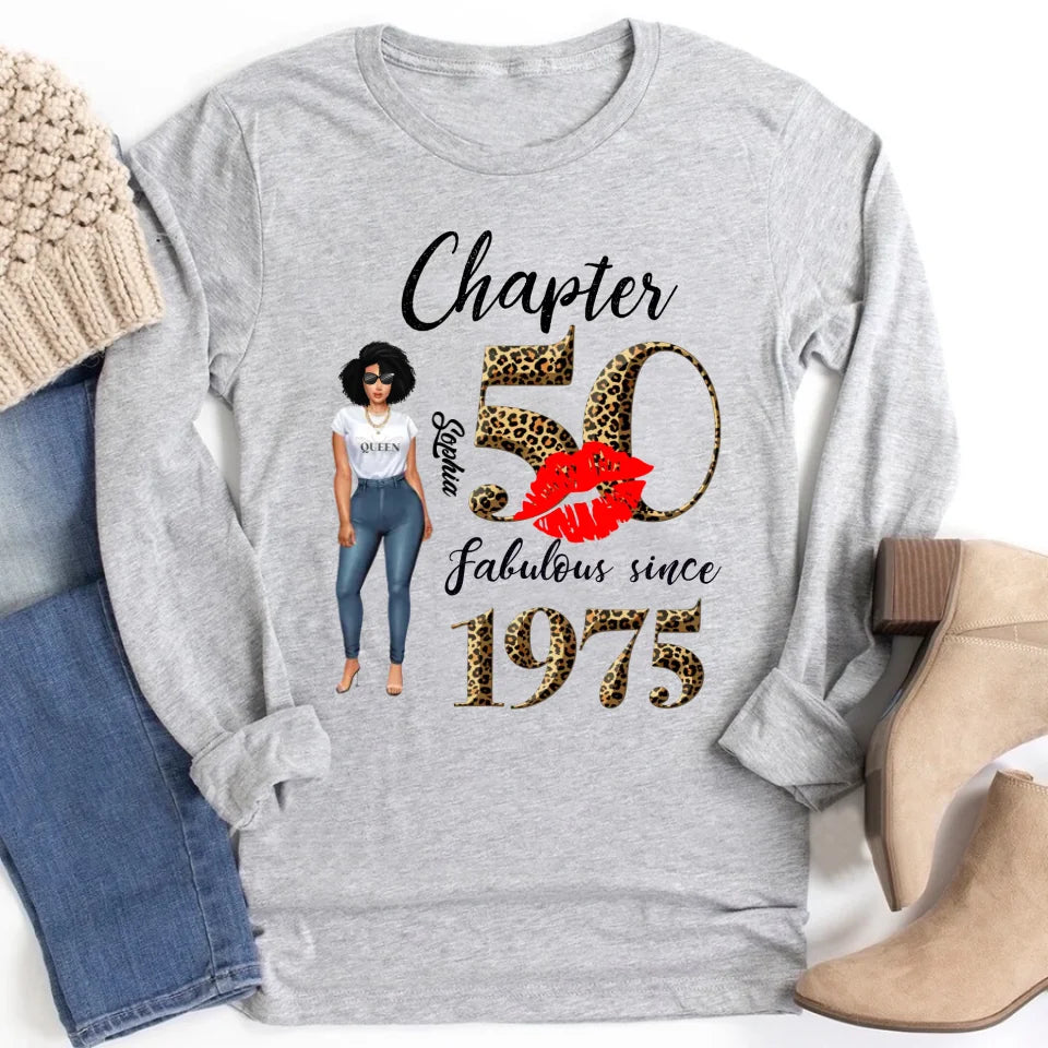 Personalised Birthday Gifts, 1975 T Shirt, 50 And Fabulous Shirt, 50th Birthday Shirt Ideas, Gift Ideas 50th Birthday Woman