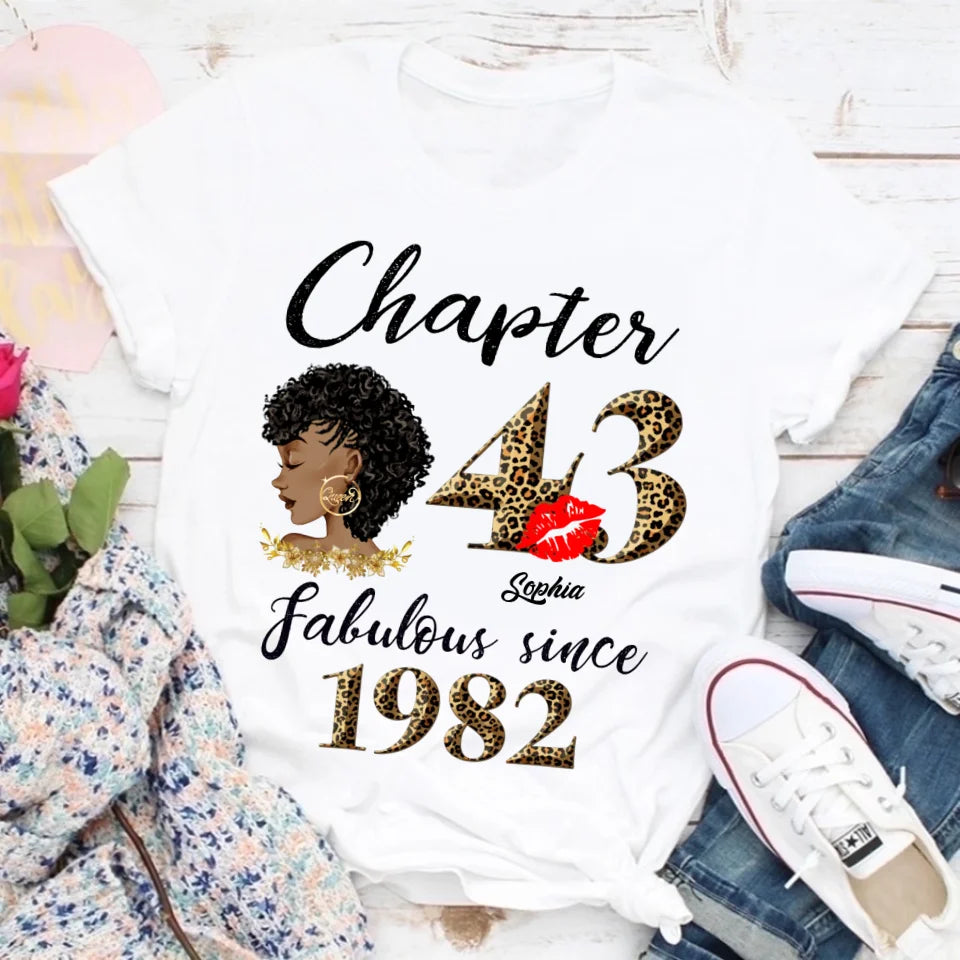 43rd birthday shirts for her, Personalised 43rd birthday gifts, 1982 t shirt, 43 and fabulous shirt, 43rd birthday shirt ideas, gift ideas 43rd birthday woman