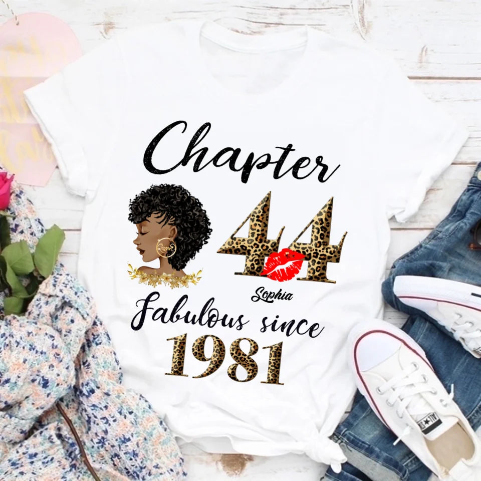 44th birthday shirts for her, Personalised 44th birthday gifts, 1981 t shirt, 44 and fabulous shirt, 44 birthday shirt ideas, gift ideas 44th birthday woman