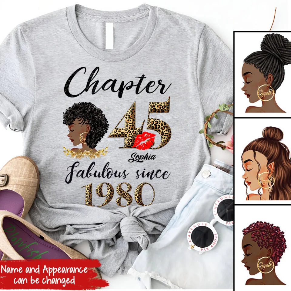 45th birthday shirts for her, Personalised 45th birthday gifts, 1980 t shirt, 45 and fabulous shirt, 45 birthday shirt ideas, gift ideas 45th birthday woman