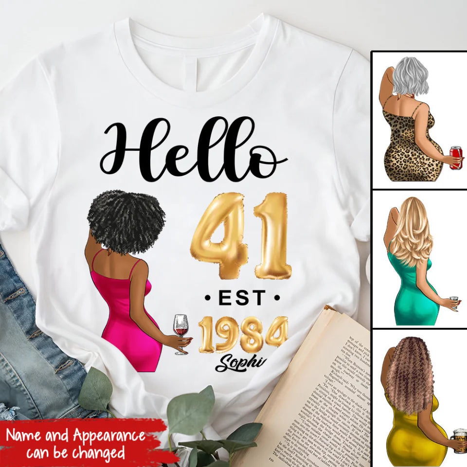 41st birthday shirts for her, Personalised 41st birthday gifts, 1984 t shirt, 41 and fabulous shirt, 41st birthday shirt ideas, gift ideas 41st birthday woman