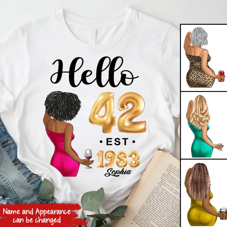 42nd birthday shirts for her, Personalised 42nd birthday gifts, 1983 t shirt, 42 and fabulous shirt, 42nd birthday shirt ideas, gift ideas 42nd birthday woman