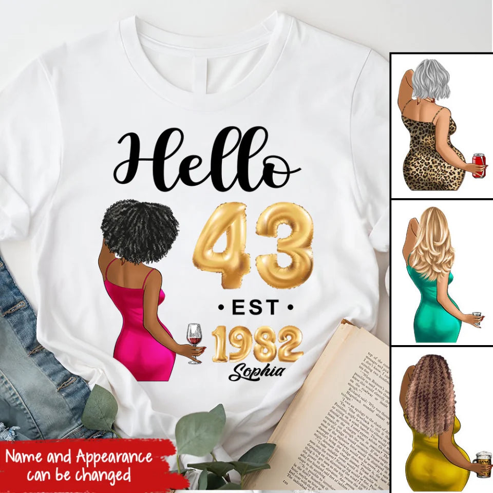 43rd birthday shirts for her, Personalised 43rd birthday gifts, 1982 t shirt, 43 and fabulous shirt, 43rd birthday shirt ideas, gift ideas 43rd birthday woman