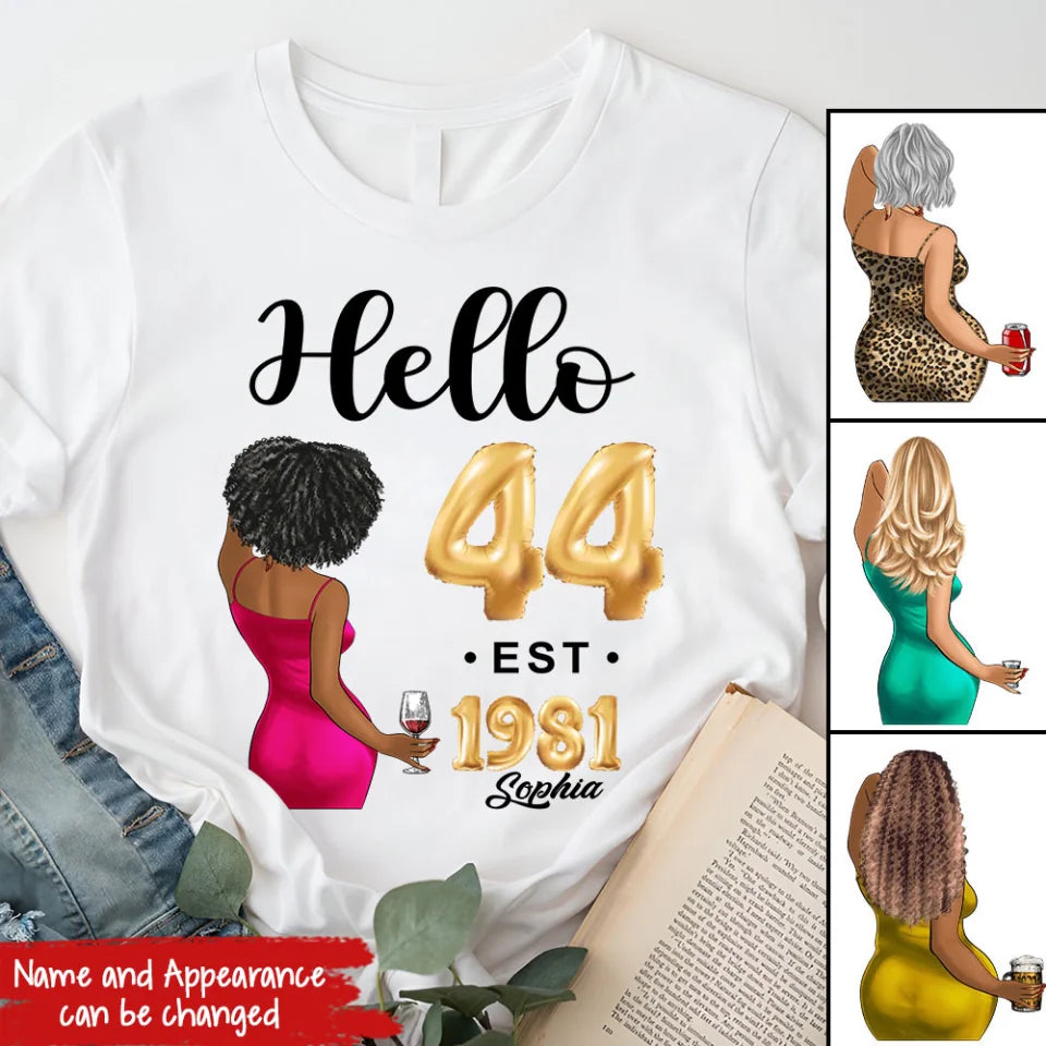 44th birthday shirts for her, Personalised 44th birthday gifts, 1981 t shirt, 44 and fabulous shirt, 44th birthday shirt ideas, gift ideas 44th birthday woman