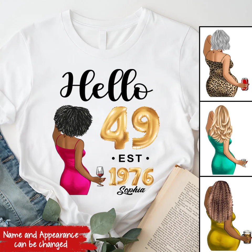 49th birthday shirts for her, Personalised 49th birthday gifts, 1976 t shirt, 49 and fabulous shirt, 49th birthday shirt ideas, gift ideas 49th birthday woman