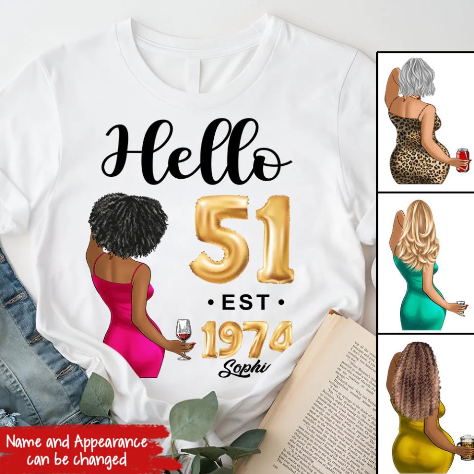 51st birthday shirts for her, Personalised 51st birthday gifts, 1974 t shirt, 51 and fabulous shirt, 51st birthday shirt ideas, gift ideas 51st birthday woman