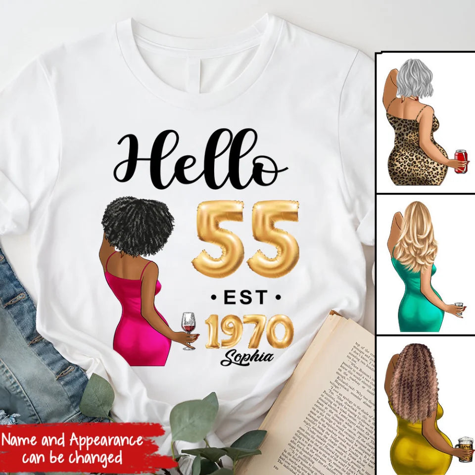 55th birthday shirts for her, Personalised 55th birthday gifts, 1970 t shirt, 55 and fabulous shirt, 55th birthday shirt ideas, gift ideas 55th birthday woman