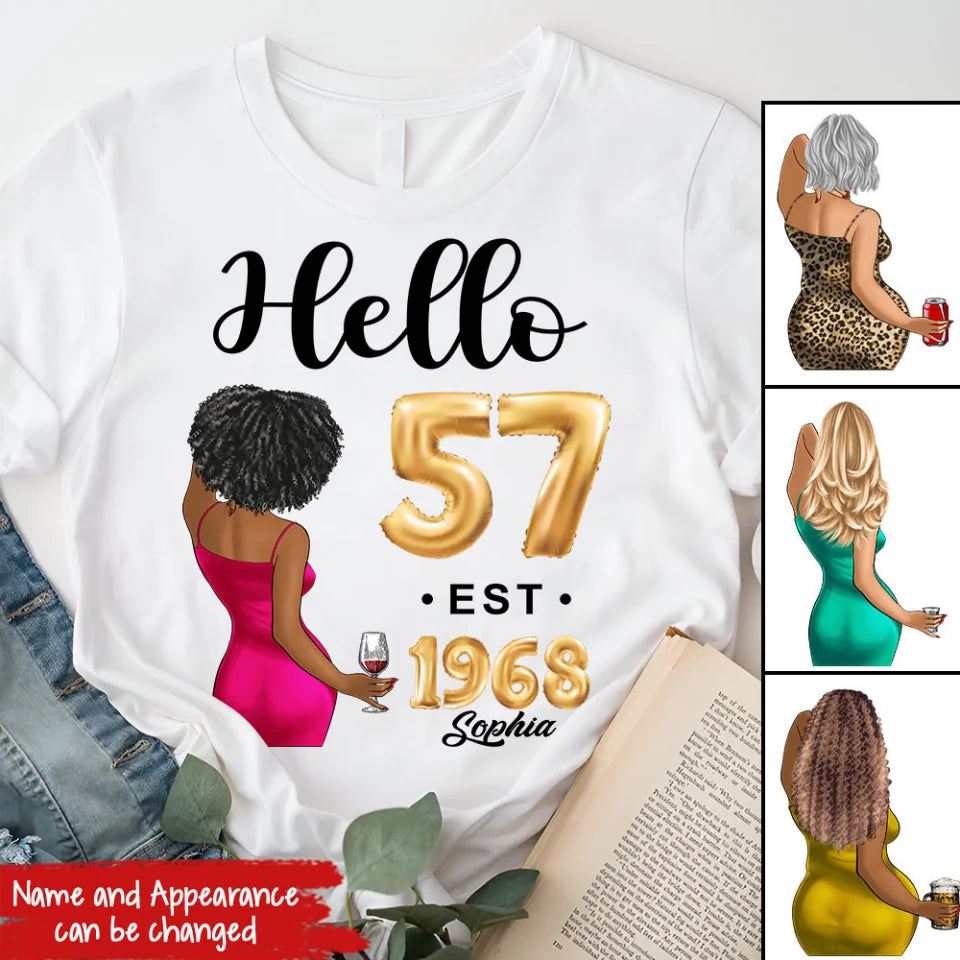 57th birthday shirts for her, Personalised 57th birthday gifts, 1968 t shirt, 57 and fabulous shirt, 57th birthday shirt ideas, gift ideas 57th birthday woman