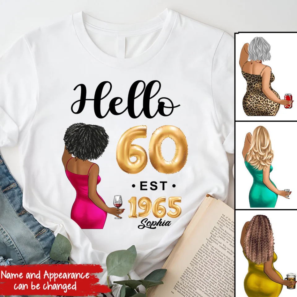 60th Birthday Shirts, Custom Birthday Shirts, Turning 60 Shirt, Gifts For Women Turning 60, 60 And Fabulous Shirt, 1965 Shirt, 60th Birthday Shirts For Her