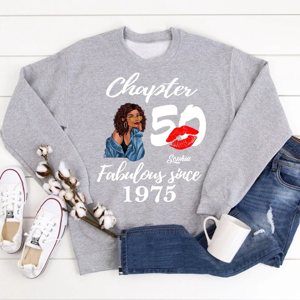 50th Birthday Shirts, Custom Birthday Shirts, Turning 50 Shirt, Gifts For Women Turning 50, 50 And Fabulous Shirt, 1975 Shirt, 50th Birthday Shirts For Her