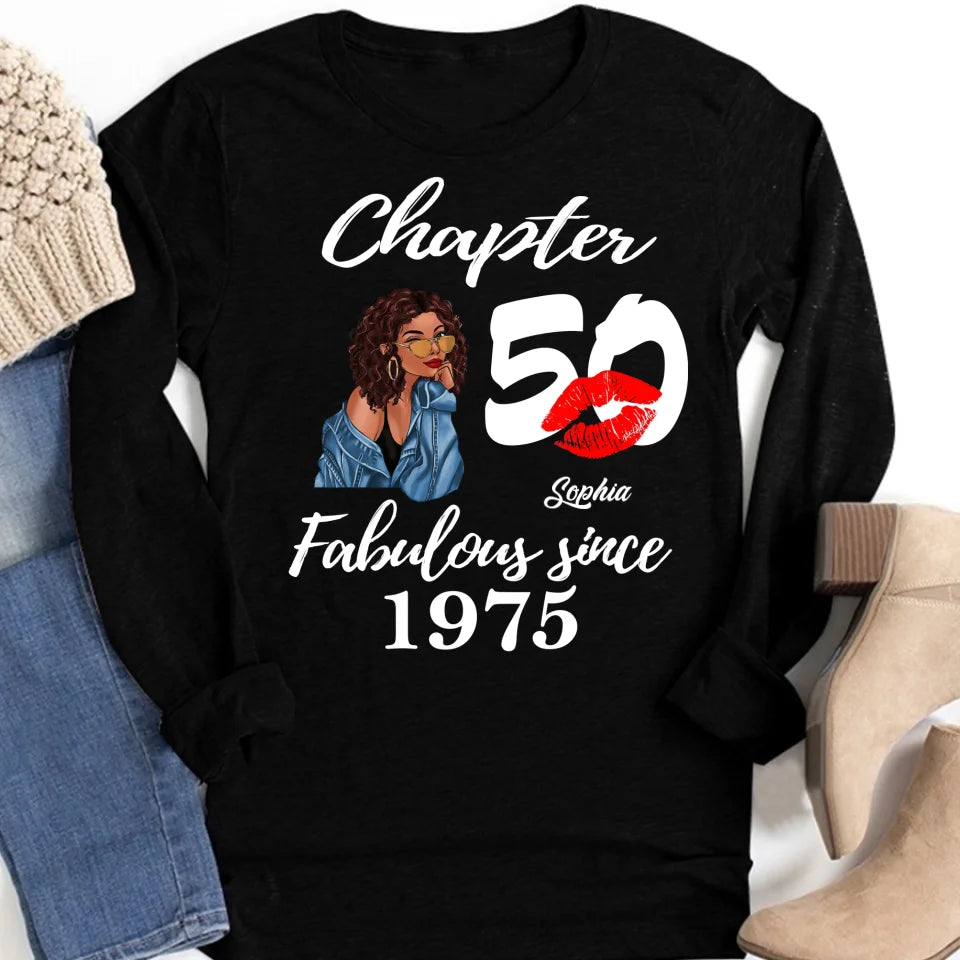 50th Birthday Shirts, Custom Birthday Shirts, Turning 50 Shirt, Gifts For Women Turning 50, 50 And Fabulous Shirt, 1975 Shirt, 50th Birthday Shirts For Her