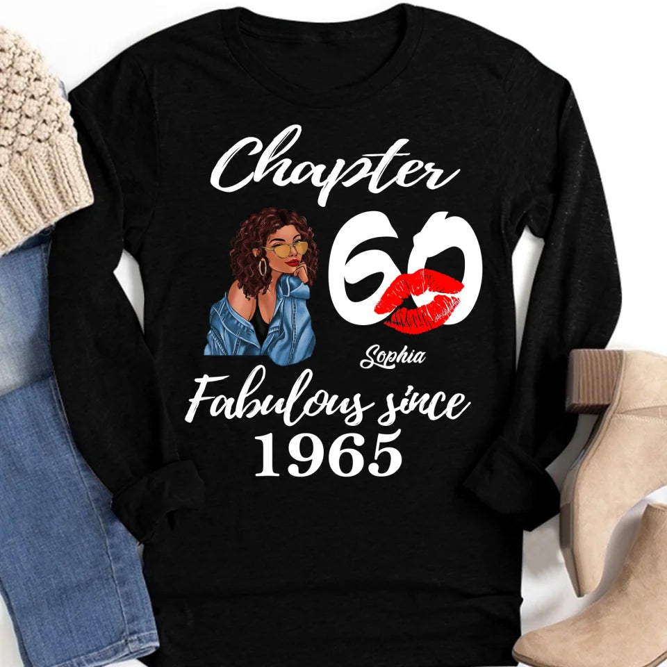 60th Birthday Shirts, Custom Birthday Shirts, Turning 60 Shirt For Women, Turning 60 And Fabulous Shirt, 1965 Shirt, Best Gifts For Women Turning 60