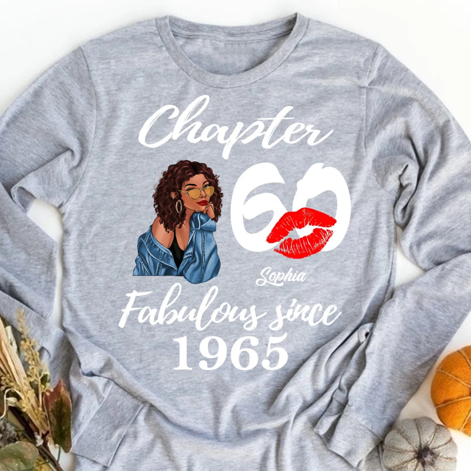 60th Birthday Shirts, Custom Birthday Shirts, Turning 60 Shirt For Women, Turning 60 And Fabulous Shirt, 1965 Shirt, Best Gifts For Women Turning 60