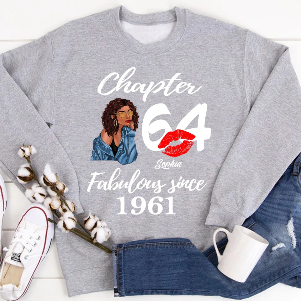 Custom Birthday Shirts, Chapter 64, Fabulous Since 1961 64th Birthday Unique T Shirt For Woman, Her Gifts For 64 Years Old, Turning 64 Birthday Cotton Shirt