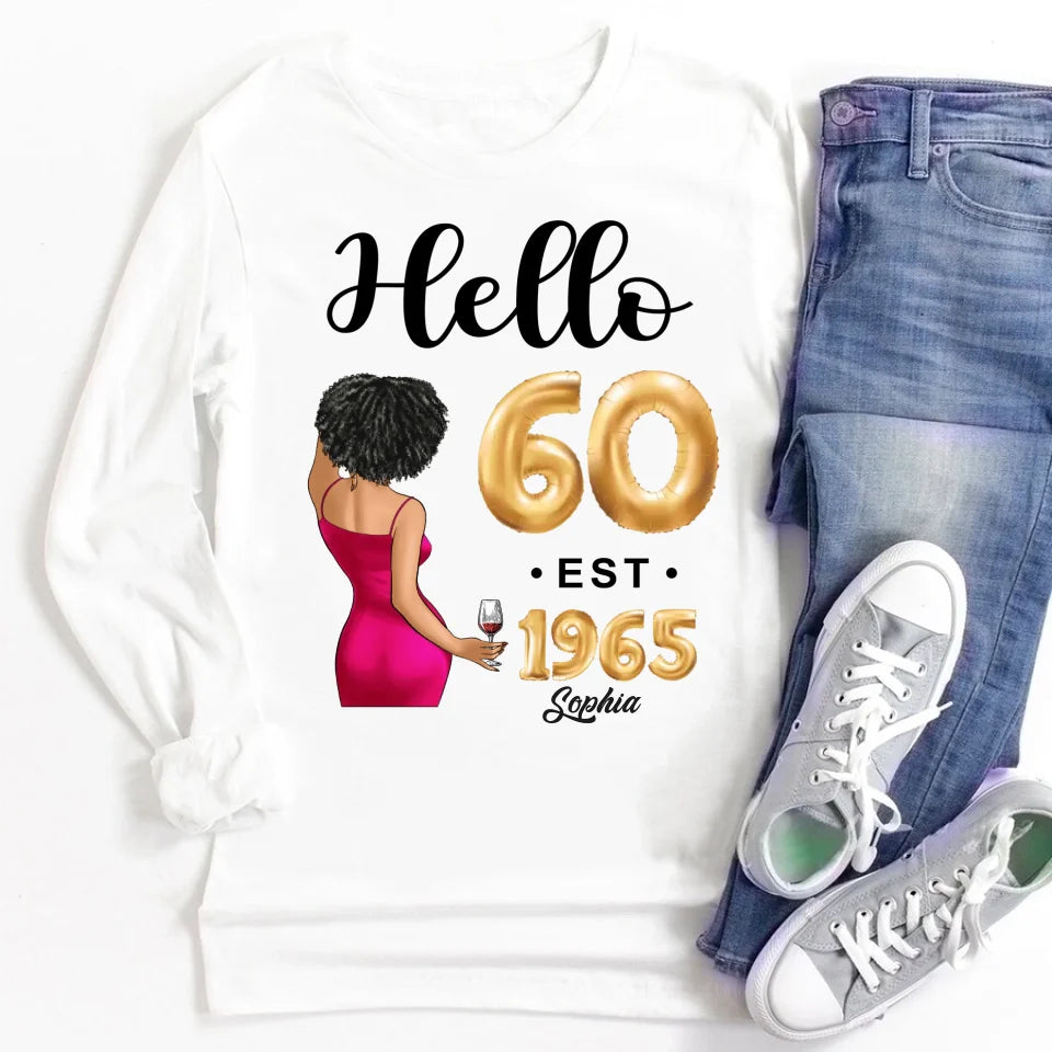 60th Birthday Shirts, Custom Birthday Shirts, Turning 60 Shirt, Gifts For Women Turning 60, 60 And Fabulous Shirt, 1965 Shirt, 60th Birthday Shirts For Her