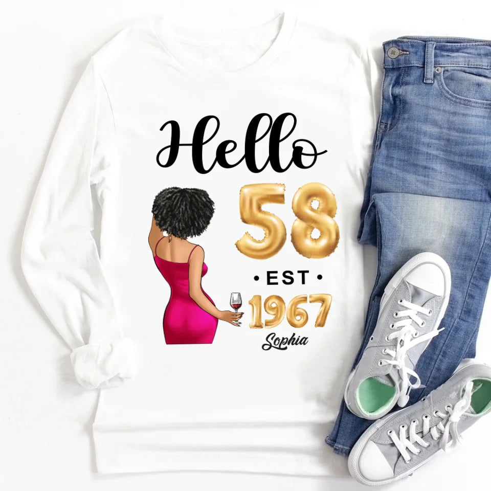58th birthday shirts for her, Personalised 58th birthday gifts, 1967 t shirt, 58 and fabulous shirt, 58th birthday shirt ideas, gift ideas 58th birthday woman