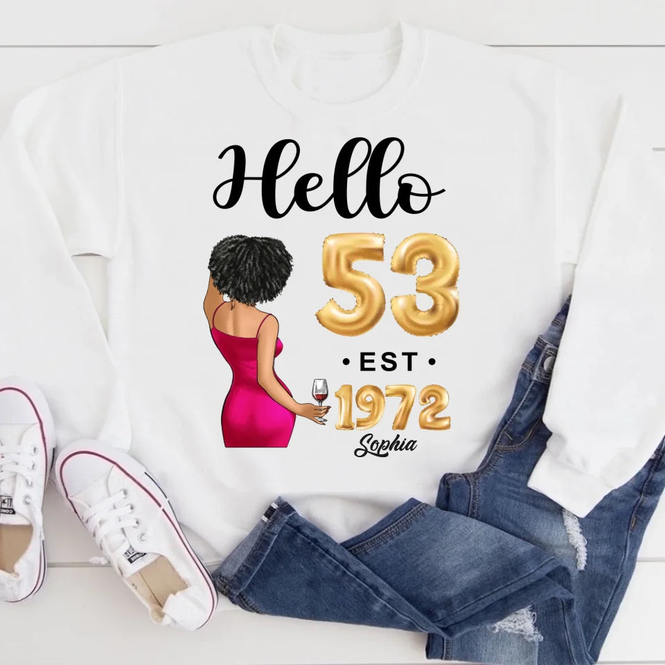 53rd birthday shirts for her, Personalised 53rd birthday gifts, 1972 t shirt, 53 and fabulous shirt, 53rd birthday shirt ideas, gift ideas 53rd birthday woman