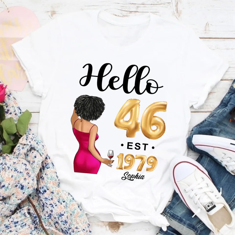 46th birthday shirts for her, Personalised 46th birthday gifts, 1979 t shirt, 46 and fabulous shirt, 46th birthday shirt ideas, gift ideas 46th birthday woman