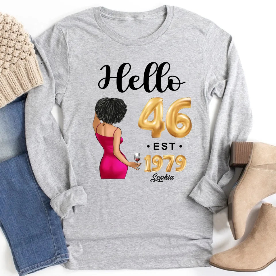 46th birthday shirts for her, Personalised 46th birthday gifts, 1979 t shirt, 46 and fabulous shirt, 46th birthday shirt ideas, gift ideas 46th birthday woman