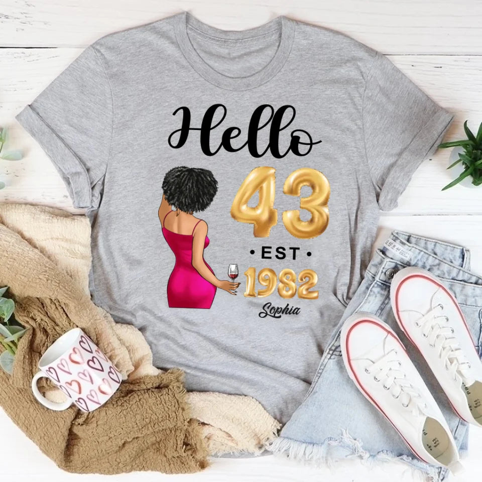 43rd birthday shirts for her, Personalised 43rd birthday gifts, 1982 t shirt, 43 and fabulous shirt, 43rd birthday shirt ideas, gift ideas 43rd birthday woman