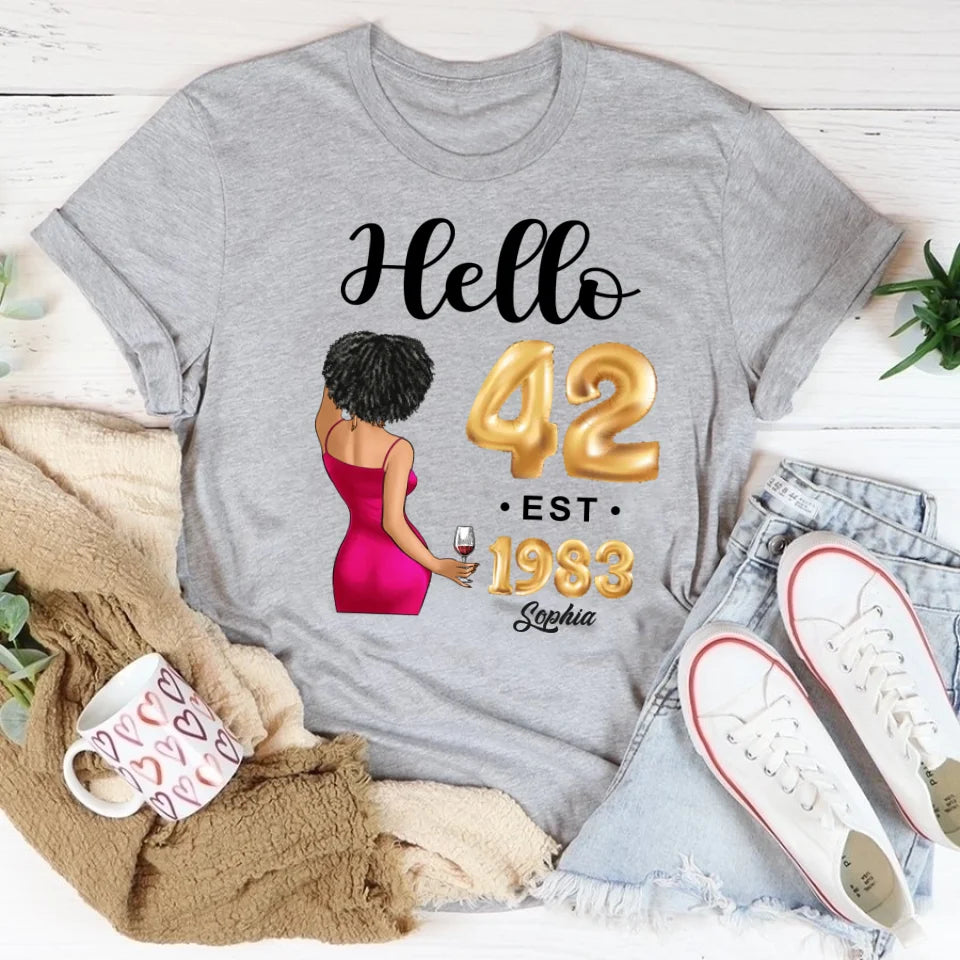 42nd birthday shirts for her, Personalised 42nd birthday gifts, 1983 t shirt, 42 and fabulous shirt, 42nd birthday shirt ideas, gift ideas 42nd birthday woman