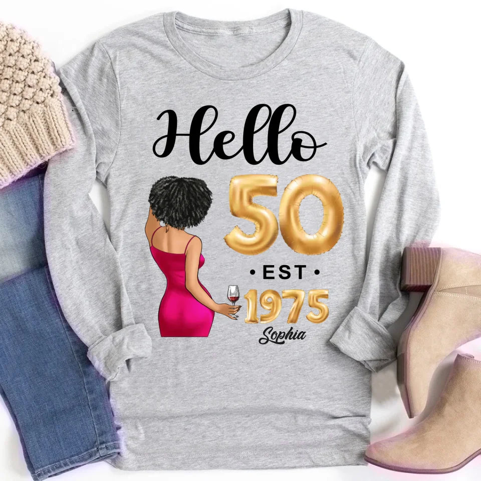 50th Birthday Shirts, Custom Birthday Shirts, Turning 50 Shirt, Gifts For Women Turning 50, 50 And Fabulous Shirt, 1975 Shirt, 50th Birthday Shirts For Her