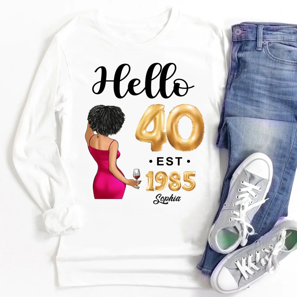 40th Birthday Shirts, Custom Birthday Shirts, Turning 40 Shirt, Gifts For Women Turning 40, 40 And Fabulous Shirt, 1985 Shirt, 40th Birthday Shirts For Her